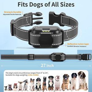 <span class=keywords><strong>Collar</strong></span> eléctrico remoto para entrenamiento de perros, pantalla LCD grande, impermeable y recargable - Product Image 6