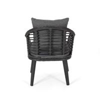 Mobilier de jardin Chaise œuf ou chaise de soleil moderne en rotin PE pour l'extérieur avec design de nouilles Météo