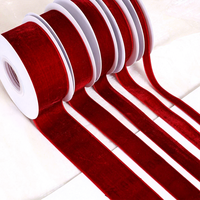 Ruban en velours uni 100 % polyester, écologique et coloré, largeurs de 6 à 50 mm, idéal pour vêtements, textiles de maison, cadeaux et rideaux