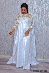 <span class=keywords><strong>H</strong></span> & D abito da sposa africano abito lungo abito da donna fantasia abito da ricamo bianco africano per S-5XL da sposa - Product Image 2