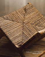 Fauteuil de loisirs Vantervi moderne en rotin tressé avec repose-pieds pour salon, appartement et extérieur