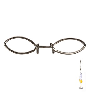 Connecteurs de pêche en acier inoxydable de haute qualité, durables, simples, à rotation rapide, en forme de lunettes, pour la pêche à la carpe et aux leurres de glace, modèle rapide - Product Image 2