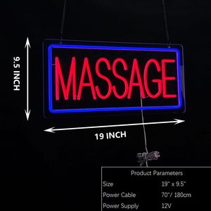 <b>Massage</b> Letreros Neon LED indoor hanging ambient light shop sign wall decoration light entrance indicator light luminous sign - Product Image 4