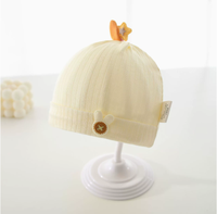 Gorro de Protección Solar para Bebés |   Gorro Ligero de Verano de Algodón y Spandex de Clase A |   Adorable gorro infantil con insignia de conejito de 0 a 3 meses