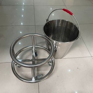 Contenedor de Residuos Hospitalarios de Acero Inoxidable Hy-222 de 20L, Móvil con 4 Ruedas, Diseño Abierto y Duradero para Uso Médico - Product Image 2