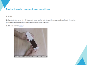 Parlant en plastique Document Scanner Vocal Intelligent Allemand Translat Le <span class=keywords><strong>Scanmarker</strong></span> D'<span class=keywords><strong>air</strong></span> Quick Scan D'entrée Stylo en Stock - Product Image 3