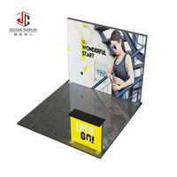 Mur de fond portable de luxe à montage rapide, présentoir d'exposition personnalisé avec boîte à lumière pour salons professionnels et promotions