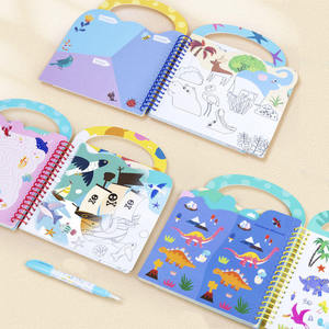 Livres <span class=keywords><strong>de</strong></span> coloriage à l'eau réutilisables pour les tout-petits, dinosaures, <span class=keywords><strong>animaux</strong></span> marins, jouets éducatifs précoces avec stylo à eau - Product Image 5