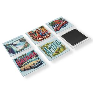 Aimants de réfrigérateur en étain personnalisés saisonniers, thème Noël et Halloween, en métal magnétique pour cadeaux de fêtes - Product Image 1