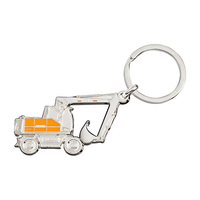 Llavero de Excavadora de Metal Personalizado de Alta Calidad, Modelo de Excavadora Simulada de Moda con Esmalte Suave, Modelo de Excavadora Carter