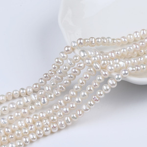 Promotion for 3-3.5mm Natural Flat <b>Pearl</b> Beads White <b>Freshwater</b> <b>Pearls</b> for DIY Necklace or <b>Bracelet</b> Handmade Flat Round Beads - Product Image 3
