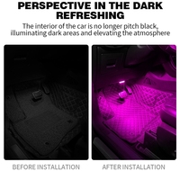 ZHISIN Mini Lampe LED Sans Fil pour Pieds, Neuve, Lampe d'Ambiance Intérieure pour Voiture, Interrupteur Tactile, Batterie Intégrée 5V, Compatible