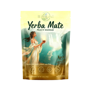 Thé instantané en poudre de marque privée, extrait de yerba mate en poudre avec prébiotiques, enzymes digestives, santé intestinale, 20 portions par sachet - Product Image 1