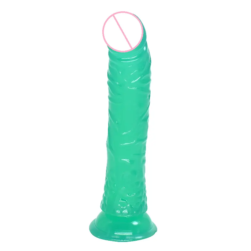 Arnes-consolador de piel de cordero para <span class=keywords><strong>mujer</strong></span>, juguete sexual japonés, consolador de cristal personalizado, varita de molde de cuarzo, color verde
