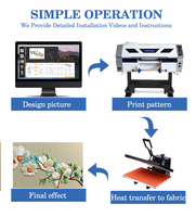 Impresora de Inyección de Tinta HYCAN, Superventas, Totalmente Automática, con Cabezal Epson, Acero Inoxidable, Rollo de 30 cm, A3, Impresora 3D de Imitación DTF