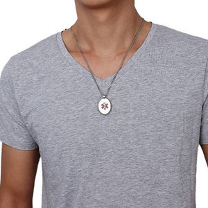 Tg שרשראות נירוסטה של tg גברים dainty תליון התראה רפואי מותאם אישית שרשרת חלקי חילוף תכשיטי אופנה - Product Image 5