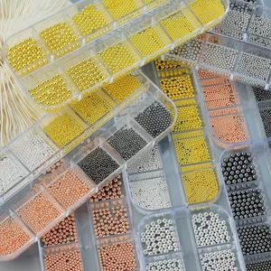 ลูกปัดตกแต่งเล็บ สีทอง สีเงิน สีโรสโกลด์ ลูกปัดคาเวียร์ขนาดเล็ก ลูกบอลโลหะ 3 มิติ พร้อมลูกปัดไมโครสำหรับตกแต่งเล็บ ชุดอุปกรณ์ตกแต่งงานฝีมือ DIY - Product Image 1