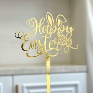 Ins viento feliz Pascua acrílico pastel decoración <span class=keywords><strong>huevos</strong></span> de Pascua pastel de Pascua Topper - Product Image 4