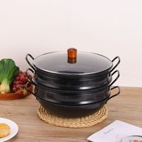 Casserole vapeur en acier inoxydable 316 de 32 cm - Multifonctionnelle à quatre niveaux pour la cuisson à la vapeur, le braisage et la cuisson ; Antiadhésive, résistante à la rouille, pour un usage domestique