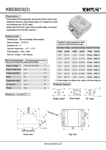 Transformador de Riel DIN AC a DC YHDC 30VA, Entrada 110V/220V/230V/380V, Salida 6V/9V/12V/24V, KBE6023D - Product Image 3