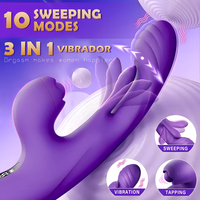 Vibrador 3 en 1 con Control por Aplicación, Estimulador de Clítoris y Punto G con Lengua Móvil, Juguetes Sexuales para Mujeres