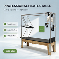 Lit de Pilates Cadillac MJD M201A en chêne durable pour usage domestique et commercial, entraînement de yoga, fitness, musculation, boîte en bois