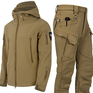 Set Giacca Tattica da Uomo, Completo Outdoor Morbido per Primavera e Inverno, Tuta Calda in Pile Antivento per Alpinismo - Product Image 5