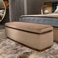 Bequemes modulares Sofa Luxus Tufted Velvet Stoff Holz basis Villa Hotels Haus Dekor Entspannung Sitzbett