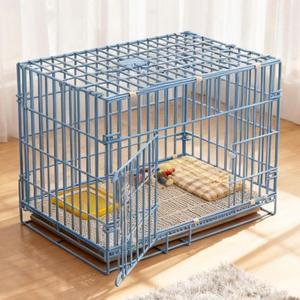 Bold Folding Pet Cage <b>Dog</b> Cage Household With Toilet Separate Indoor Small And Medium-Sized <b>Dog</b> Cage Easy To Store - Product Image 1