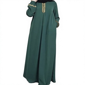 Abiti Islamici Etnici Arabi Mediorientali all'Ingrosso, Vestito Oversize da <span class=keywords><strong>Donna</strong></span>, Abaya a Maniche Lunghe - Product Image 1