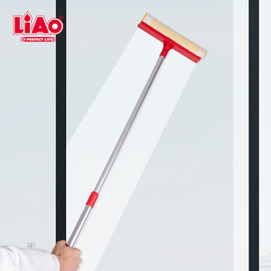Liao 8 "nhỏ kép sử dụng kính làm sạch cửa sổ giống cây chổi với miếng bọt biển Scrubber và nhôm xử lý - Product Image 2