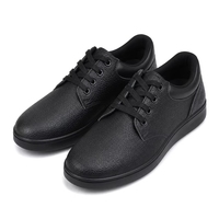 Chaussures en cuir véritable de haute qualité pour hommes, décontractées, confortables, à lacets, noires, chaussures de sécurité pour chef