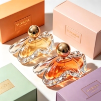 Flacon de parfum en verre à sertir carré ou rectangulaire au design unique et personnalisé, 50 ml/100 ml, transparent, avec pulvérisateur de luxe pour homme