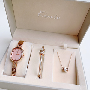 Montre à quartz de luxe 2025 en promotion, bracelet en alliage, montre japonaise et coffret cadeau de bijoux avec boîte pour femmes - Product Image 4