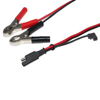 SAE à batterie pince crocodile 12V SAE 2Pin câble de déconnexion rapide SAE à batterie cordon de serrage intégré 3A 5A 10A fusible