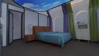 Offres spéciales-Capsule transparente ovale transparente de bulle de dôme de polycarbonate pour l'hôtel extérieur avec la salle de bains