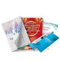 Impression de prospectus, conception personnalisée de poster, brochure pliée en trois sur papier PS, publicité d'entreprise, impression offset couleur recto-verso sur papier