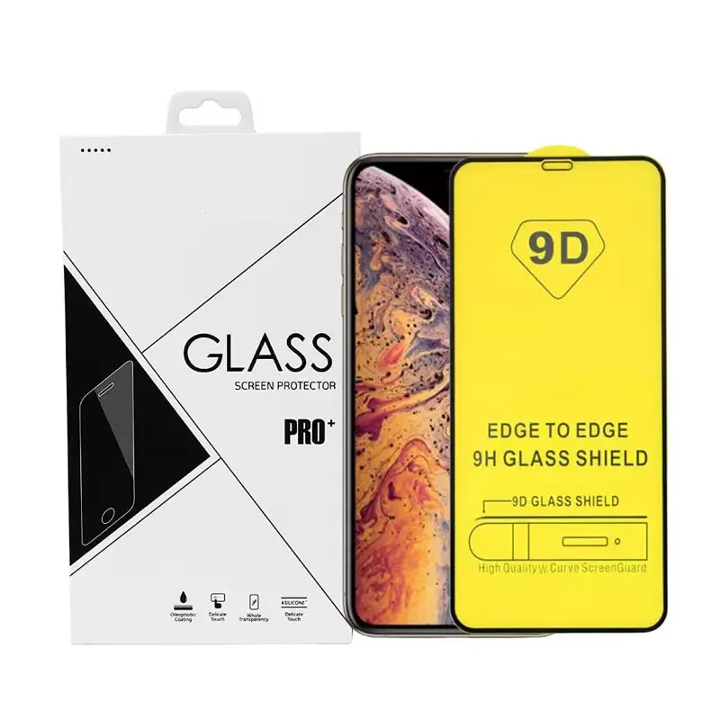 Factory cheap price full coverage 9D tempered glass screen protector for iPhone 12 Pro Max