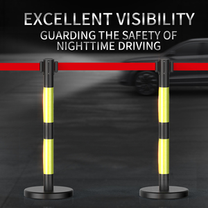 1.0m di plastica luce riflettente riempibile con acqua e cintura retrattile barriera di isolamento banca coda recinzione di avvertimento Post Guardrail di sicurezza - Product Image 6