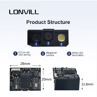 LONVILL lecteur nfc extérieur lecteur nfc extérieur lecteur de codes-barres longue portée à vendre, lecteur de codes-barres cmos rs232 usb