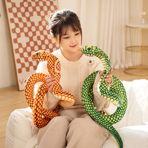 CHIQUE Simulé <span class=keywords><strong>Cobra</strong></span> serpent en peluche serpent jouet blague accessoire parodie enfants jouet zodiaque serpent - Product Image 4