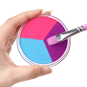 NUKOLO NK3002 Kit de Maquillage Professionnel pour Fêtes <span class=keywords><strong>Peinture</strong></span> <span class=keywords><strong>Gouache</strong></span> Activée par <span class=keywords><strong>l</strong></span>'<span class=keywords><strong>Eau</strong></span> pour le Visage et le Corps Palette de Couleurs Arc-en-ciel Split Cake Liner - Product Image 2