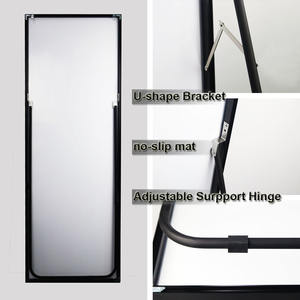 Miroir mural moderne complet avec support de support Rectangle de taille personnalisée et <span class=keywords><strong>lentilles</strong></span> <span class=keywords><strong>en</strong></span> aluminium <span class=keywords><strong>en</strong></span> forme d'arc pour la salle de bain - Product Image 2