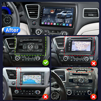 Honda Civic 9 2013-2016 için 9'' Araç DVD Oynatıcısı 9 İnç Araç Stereo DVD Video Ses DVD Oynatıcısı Kablosuz CarPlay