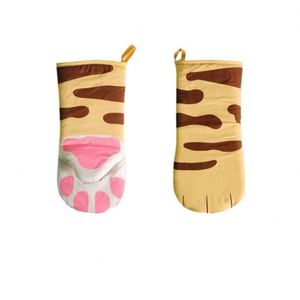 Gants de cuisine longs en coton personnalisés, parfaits pour le barbecue et les travaux en four. - Product Image 2