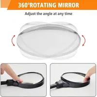 360. Espejo Retrovisor Ajustable con Cuello de Cisne Flexible para Manillares de 22-32 mm, Universal para Bicicleta, Scooter y Motocicleta