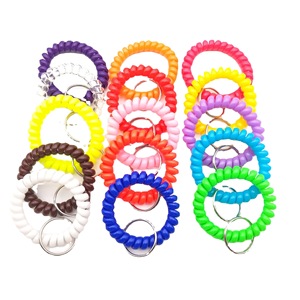 Bobina de muñeca en espiral de diámetro con llavero de acero, muñequera Flexible, llavero, pulsera, llavero de natación, bobina de muñeca en espiral de resorte - Product Image 3