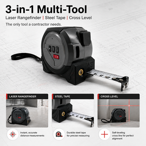 <span class=keywords><strong>Télémètre</strong></span> <span class=keywords><strong>laser</strong></span> 3-en-1 personnalisé de 60 m pour les quincailleries - Product Image 1