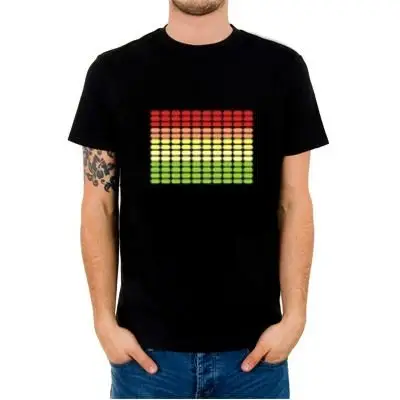 Musica Attivato Compensatore di EL LED T Shirt OEM