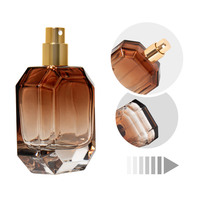 Benutzer definierte Farbe Glas Frosted Grey Orange Crimp Luxus 30 ml 50 ml 100 ml Parfüm flaschen mit Verschluss